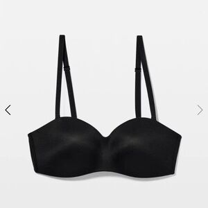 SOMA Embliss Wireless Strapless Bra plus Strap Option, Black, Size 36B